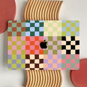 Checkered Pattern Aesthetic MacBook Case for MacBook Air 15 13, MacBook Pro 16 14 13 inch, MacBook Pro 14" A3401 A2992 A2918 Share Same Case
