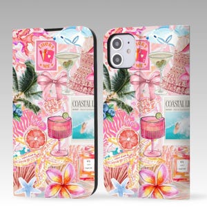 Bonita funda tipo billetera con tapa estética rosa para iPhone 16 Pro Max, iPhone 16 15 14 13 12, iPhone Pro Max, iPhone Pro, iPhone Plus