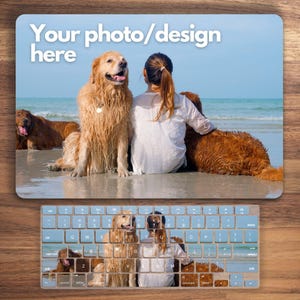 2 in 1 Laptop Case with Keyboard Cover for MacBook, Custom Print for MacBook Neo, MacBook Air / Pro