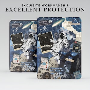 Funda personalizada para Kindle con diseño de astronauta y agarre para Kindle de 6", 6.8" y 7 pulgadas, Paperwhite 12, 11, Colorsoft/Scribe/Oasis, Kindle 10 y 11.