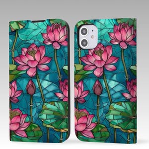 ロータスアート 美的ウォレット フリップ フォンケース iPhone 16 Pro Max、iPhone 16 15 14 13 12、iPhone Pro Max、iPhone Pro、iPhone Plus用