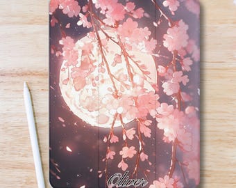 Personalized Cherry Blossoms Aesthetic iPad Case W Pen Slot
