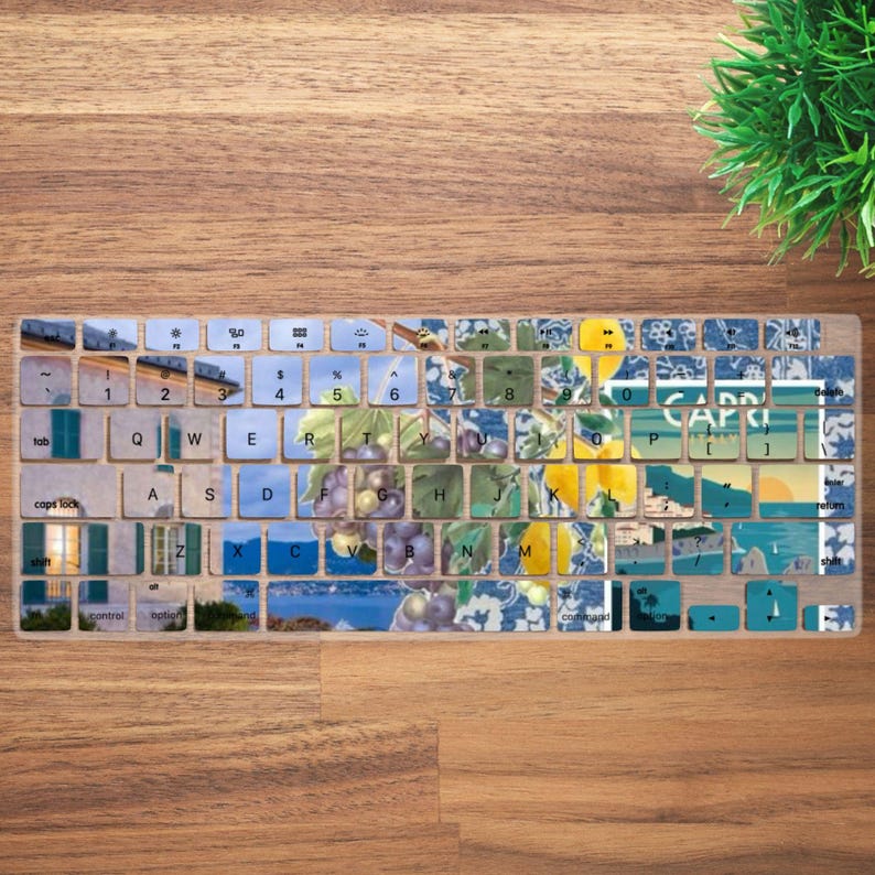 Cute Holiday Aesthetic Scrapbook Keyboard Cover for MacBook Pro 13 14