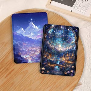 Mountain Star City Kindle-fodral med handgrepp för Kindle 11 10, Kindle Paperwhite, Kindle Scribe, Colorsoft, Oasis, Kindle 6" 6,8" 7"