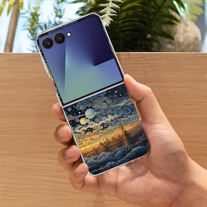 Süße Magische Landschaft Galaxy Flip Handyhülle für Samsung Galaxy Z Flip 7 7FE, Galaxy Flip 6, ZFlip 5 4, stoßdämpfende ästhetische Abdeckung