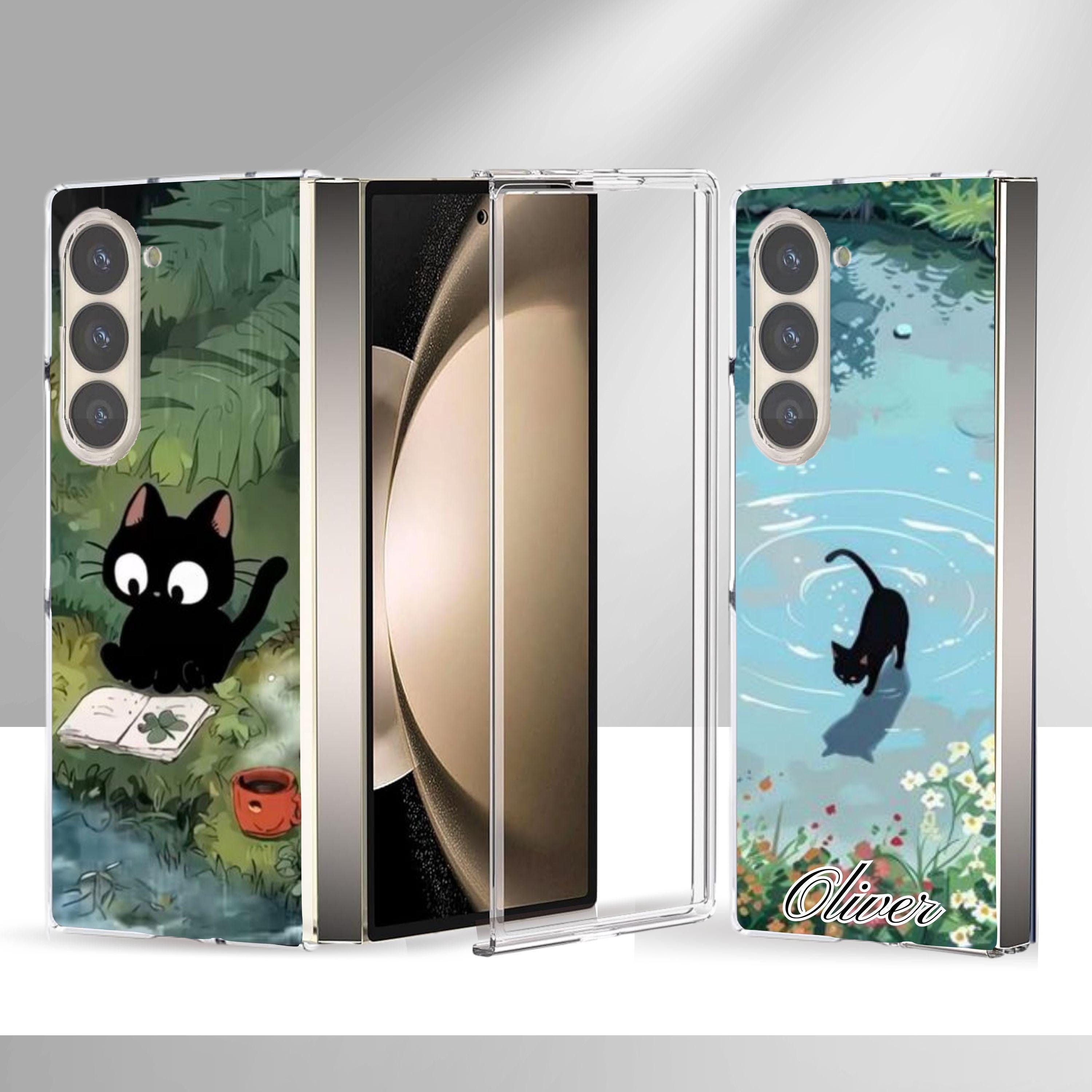 Chill Black Cat Galaxy Fold Phone Case for Samsung Galaxy Z Fold 8