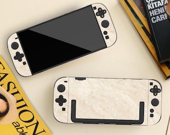 ストーンマーブル柄スイッチカバーケース（Switch 2/Switch SwitchOLED用）、ドッキング可能な保護シェルカバー、傷防止、衝撃吸収