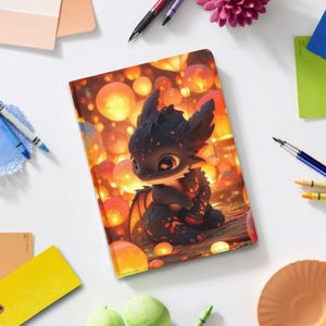 Cute Vibrant Dragon Aesthetic Scrapbook iPad Case for iPad Pro 13 12 11, iPad Air 13", iPad Air 5 4, iPad 10 9, Collage Cover with Pen Slot