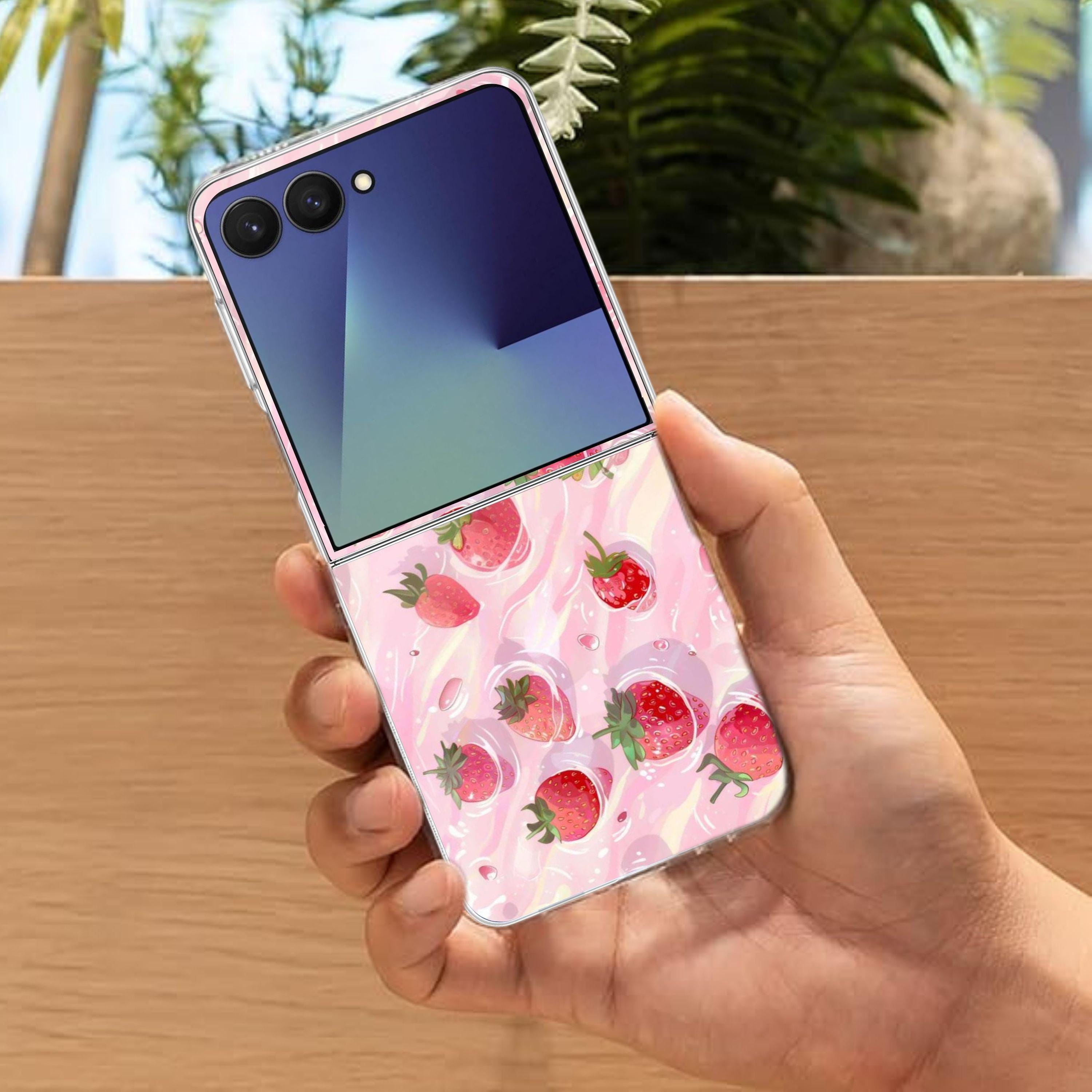 citrus　フラットケース Cute Fruit Theme Galaxy Flip Phone Case for Samsung Galaxy Z Flip