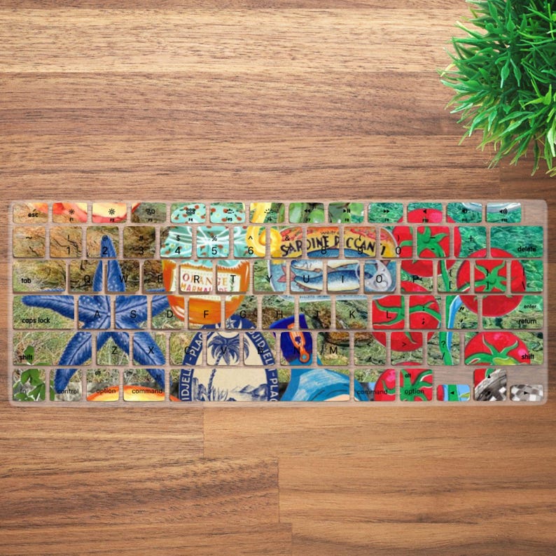 Cute Pattern Aesthetic Scrapbook Keyboard Cover for MacBook Pro 13 14