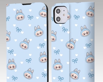 Monster Fanart Aesthetic Wallet Flip Phone Case voor iPhone 16 Pro Max, iPhone 16 15 14 13 12, iPhone Pro Max, iPhone Pro, iPhone Plus