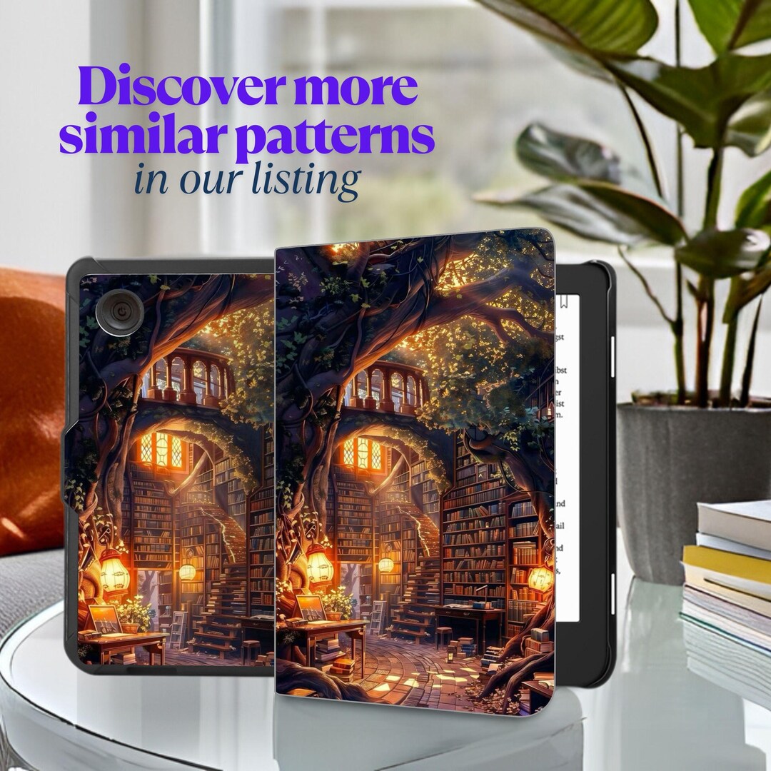 Magic Library Aesthetic Kobo Case With Hand Strap for Kobo Libra