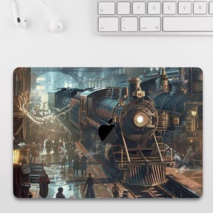 Steampunk Train Aesthetic MacBook Case for MacBook Air 15 13, MacBook Pro 16 14 13 inch, M4 M3 M2, MacBook Protective Case Cover