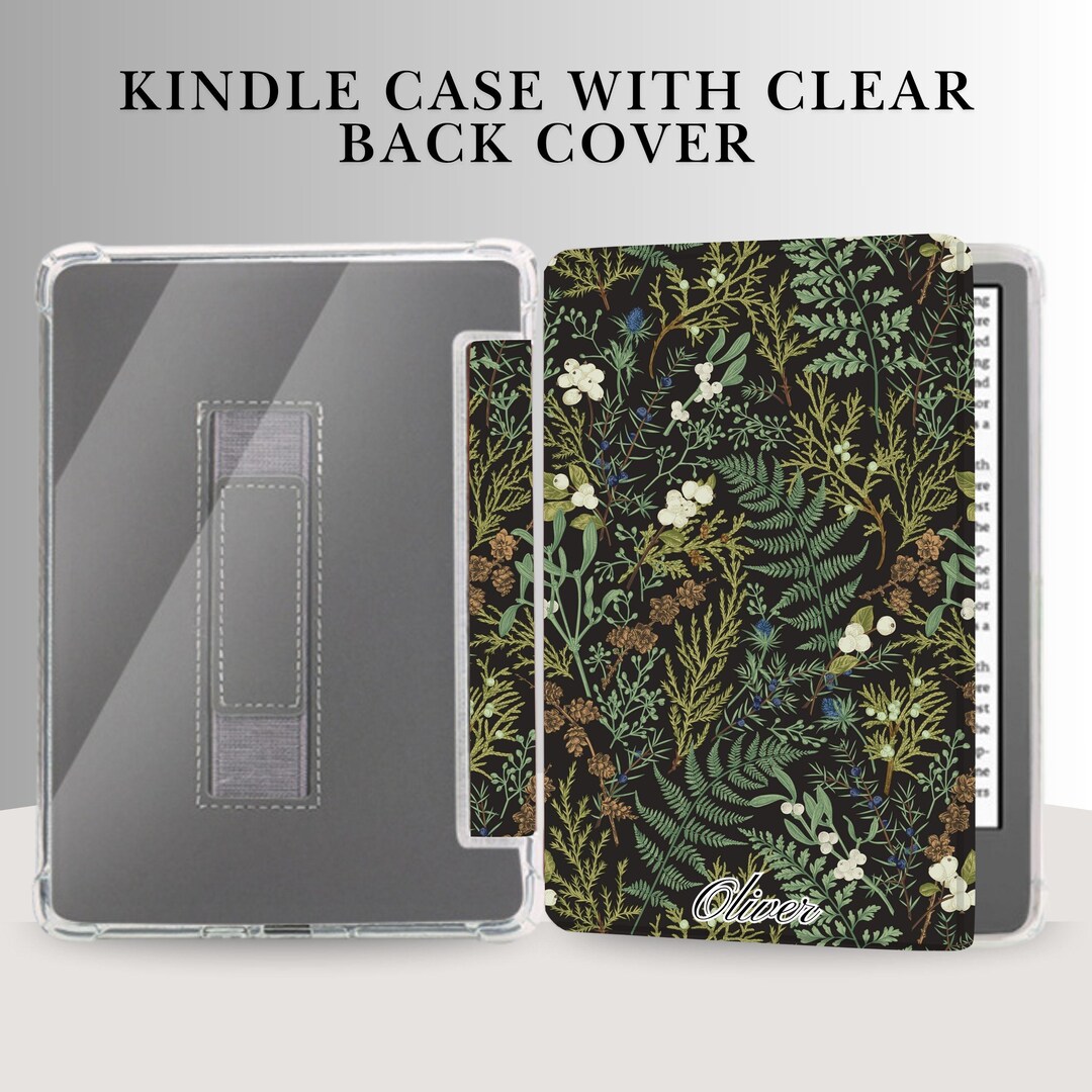 Personalized Botanical Art Kindle Case W Clear Back Cover for Kindle 6 ...