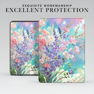 Custodia Kindle con estetica floreale carina con impugnatura per Kindle Paperwhite 12/11 da 7"/6,8", Kindle Colorsoft Signature Edition, Kindle 11/10/8 Cover