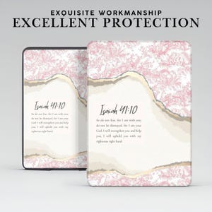 Custodia Kindle con citazione biblica personalizzata e cinturino da polso per Kindle Paperwhite 12/11 da 7"/6,8", Kindle Colorsoft Signature, Kindle 11/10/8