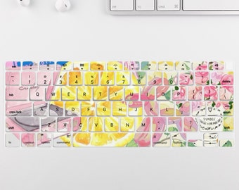 Cute Aesthetic Scrapbook Keyboard Cover for MacBook Pro 13 14 16 inch, MacBook Air 13 15, A2941 A2681 A2337 A2338, Laptop Keyboard Skin