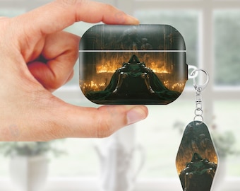 Anime Theme Fanart Case for AirPods, AirPods Pro, Protective Cover bundle with Keychain, Anti Lost Strap