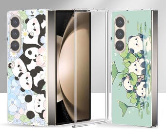 Cute Panda Cartoon Hard & Leather Flip Case iPhone 17 Pro Max Air