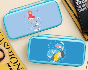 Minimalist Anime Theme Art Carrying Case for Nintendo Switch 2/Switch OLED, Travel Pouch with 10 Game Cartridges