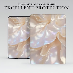 Custodia Kindle con impugnatura estetica Pearl SeaShell per Kindle Paperwhite 12/11 da 7"/6,8", Kindle Colorsoft Signature Edition, Kindle 11/10/8