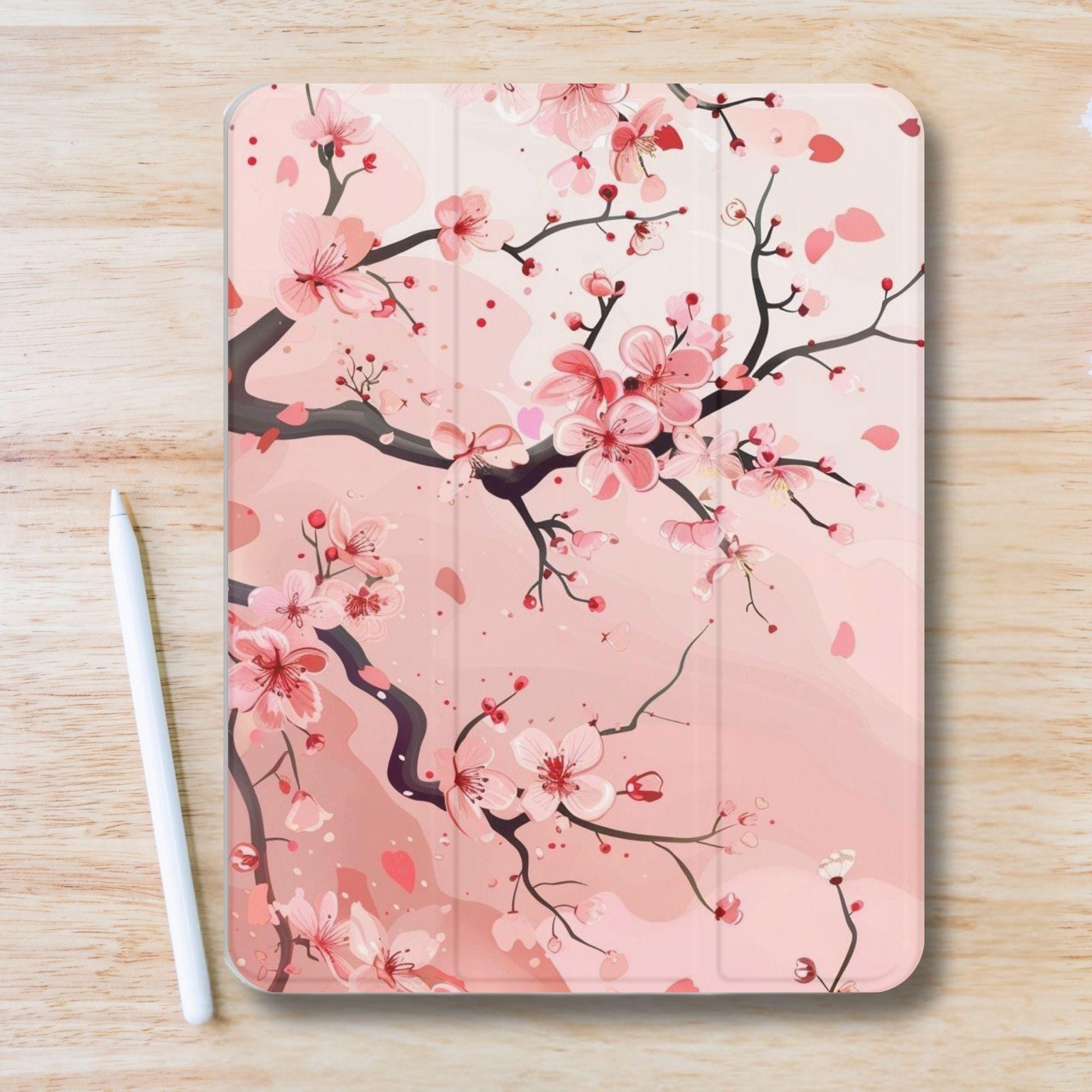 Personalized Cherry Blossoms Aesthetic iPad Case W Pen Slot
