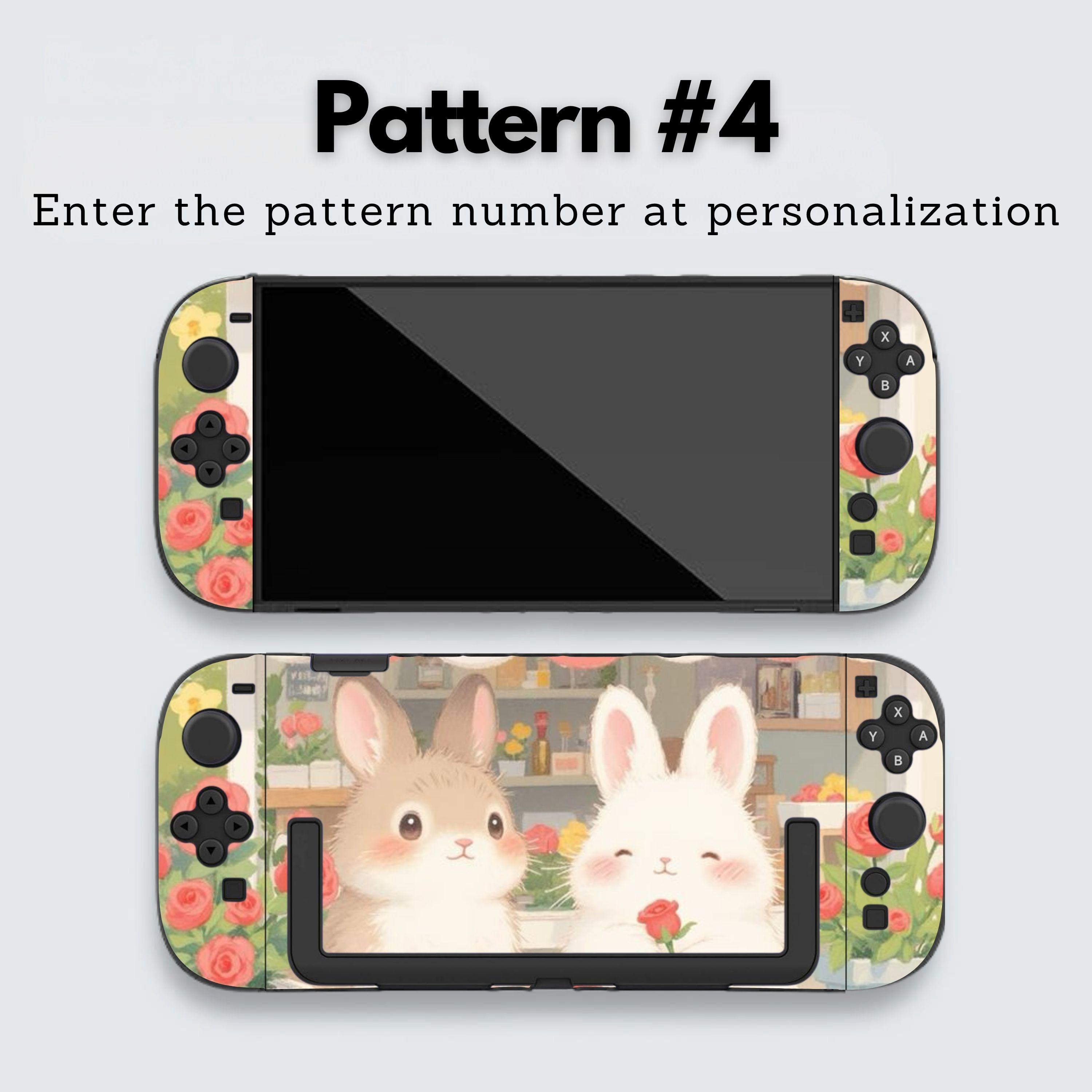 Nintendo Switch ) ゆきうさぎ うさぎの漫画デザインのSwitchカバーケース（Switch 2 / Switch OLED