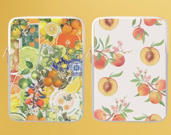 Cute Fruit Aesthetic Scrapbook Collage Sleeve for 12 13 14 15 inch MacBook Air MacBook Pro, Laptop, iPad, iPad Pro Tablet Case Cover