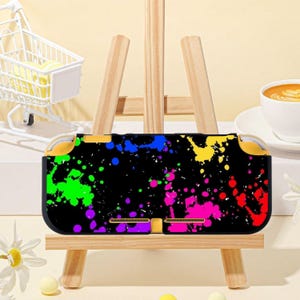 Abstract Splatters Case for Nintendo Switch Lite, Protective Cover, Shock-Absorption, Anti-Scratch Skin Shell, Optional Screen Protector