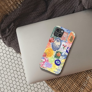 Cute Pattern Aesthetic Collage iPhone Case for  iPhone 16 Pro Max, iPhone 16 15 14 13 12, iPhone Pro Max, iPhone Pro, iPhone Plus