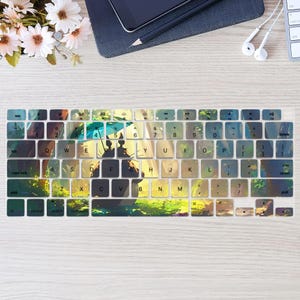 Coque de clavier esthétique fan art de l'anime pour MacBook Pro 13 14 16 pouces, MacBook Air 13 15, A2941 A2681 A2337, étui pour clavier d'ordinateur portable