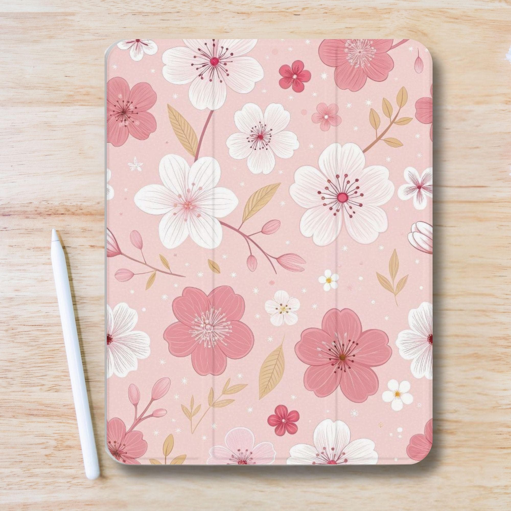 Personalized Cherry Blossoms Aesthetic iPad Case W Pen Slot