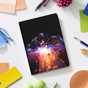 Sonic Shadow Fanart Aesthetic iPad Book Stand Case for iPad Pro 13 12 11, iPad Air 13", iPad Air 5 4, iPad 10 9, Protective Cover w Pen Slot