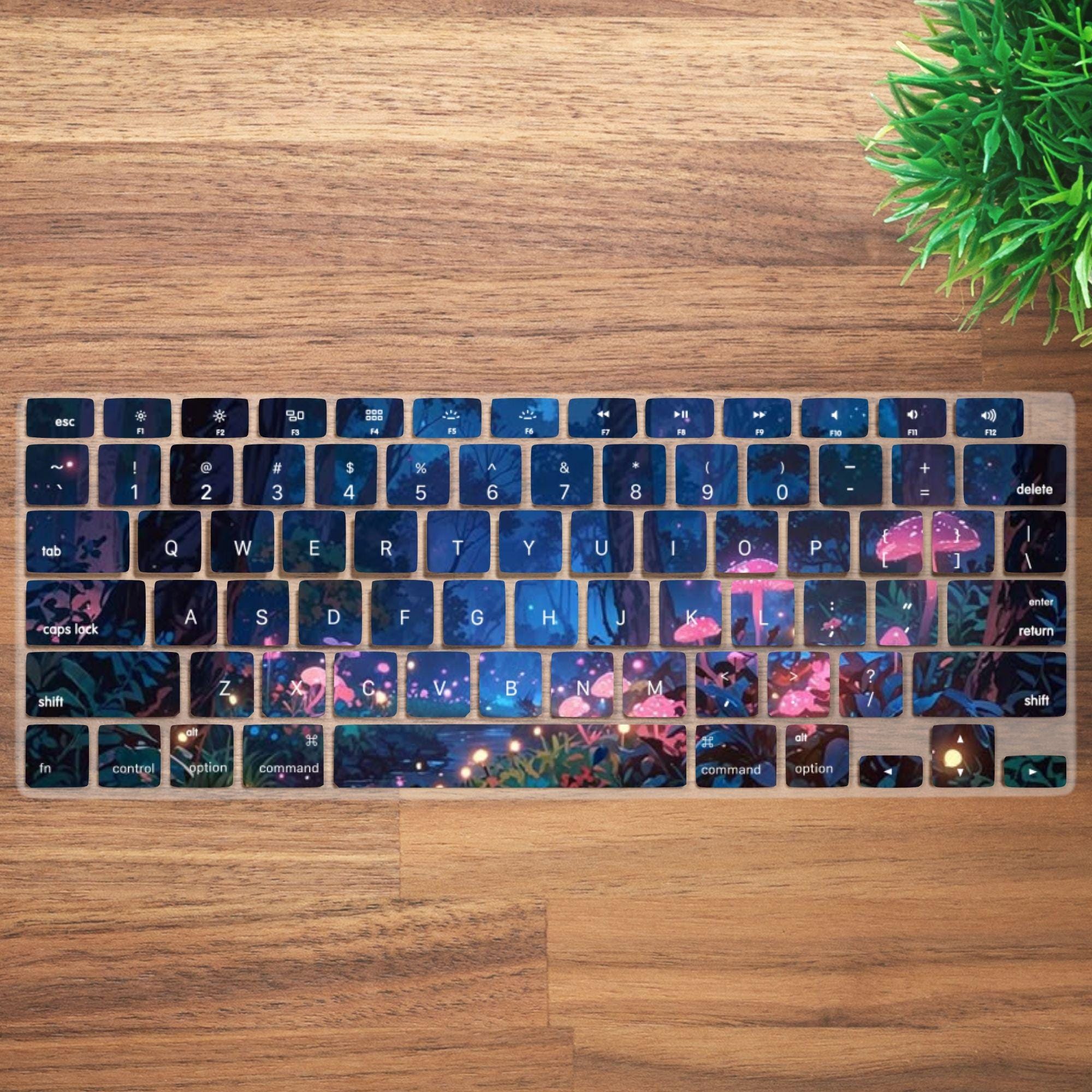 Whimsical Mushroom Aesthetic Keyboard Cover for MacBook Pro 13 14 16 ...