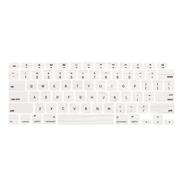 White Marble Personalized Keyboard Skin Cover for MacBook Pro 13 / MacBook Air 13, 2016 - 2020 A2337 A2338 M1