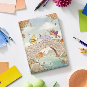 Cartoon Fanart Aesthetic iPad Book Stand Case for iPad Pro 13 12 11, iPad Air 13", iPad Air 5 4, iPad 10 9, iPad Mini, Cover w Pen Slot