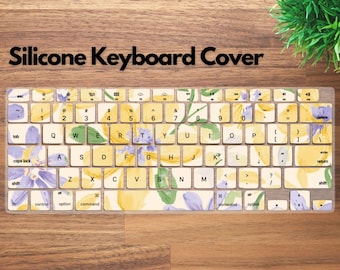 Neutral Floral Keyboard Cover for MacBook Pro 16 14 13 inch, MacBook Air 15 13, MacBook Neo, Protective Laptop Keyboard Skin
