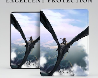Personalized Dragon Fanart Kindle Case w Hand Grip for Kindle 6" 6.8 7 inch, Paperwhite 12 11, Kindle Colorsoft/Scribe/Oasis, Kindle 10 11
