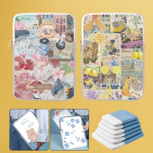 Leuke patronen esthetische plakboek collage hoes voor 12 13 14 15 inch MacBook Air MacBook Pro, laptop, iPad, iPad Pro hoes tablet hoes