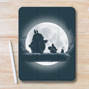 Cute Anime Fanart Aesthetic iPad Case w Pen Slot, Trifold Flip Stand iPad Cover for iPad Pro 13 12.9 11, iPad Air 13", Air 5 4, iPad Mini