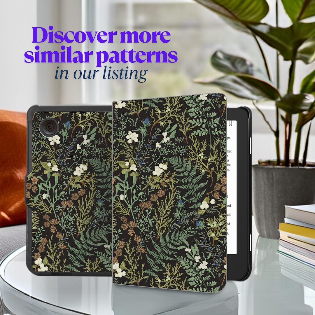 Botanical Art Aesthetic Kobo Case With Hand Strap for Kobo Libra Color ...