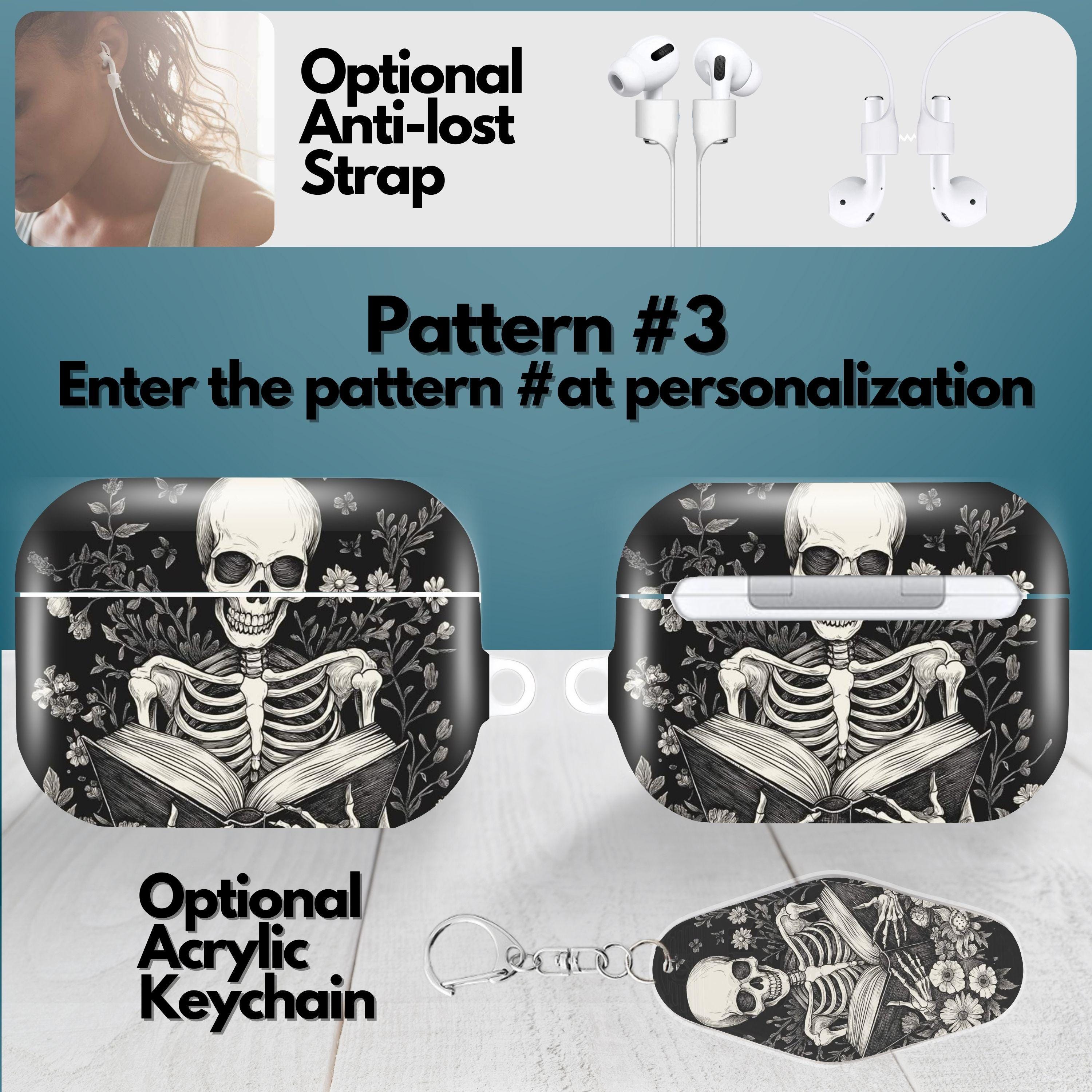 Cute Skeleton Reading Airpods Case for Airpods Pro 3 2 1, Airpods