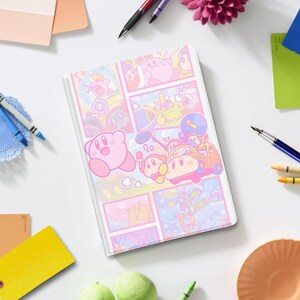 Kirby Fanart Aesthetic iPad Book Stand Case for iPad Pro 13 12 11, iPad Air 13" 11", iPad Air 6 5, iPad 10 9, iPad Mini Cover w Pen Slot