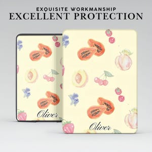 Fruit Kindle Case with Hand Grip for 7"/6.8" Kindle Paperwhite 12 11, Kindle Scribe, Kindle Colorsoft, Kindle 11 10 , Protective Cover