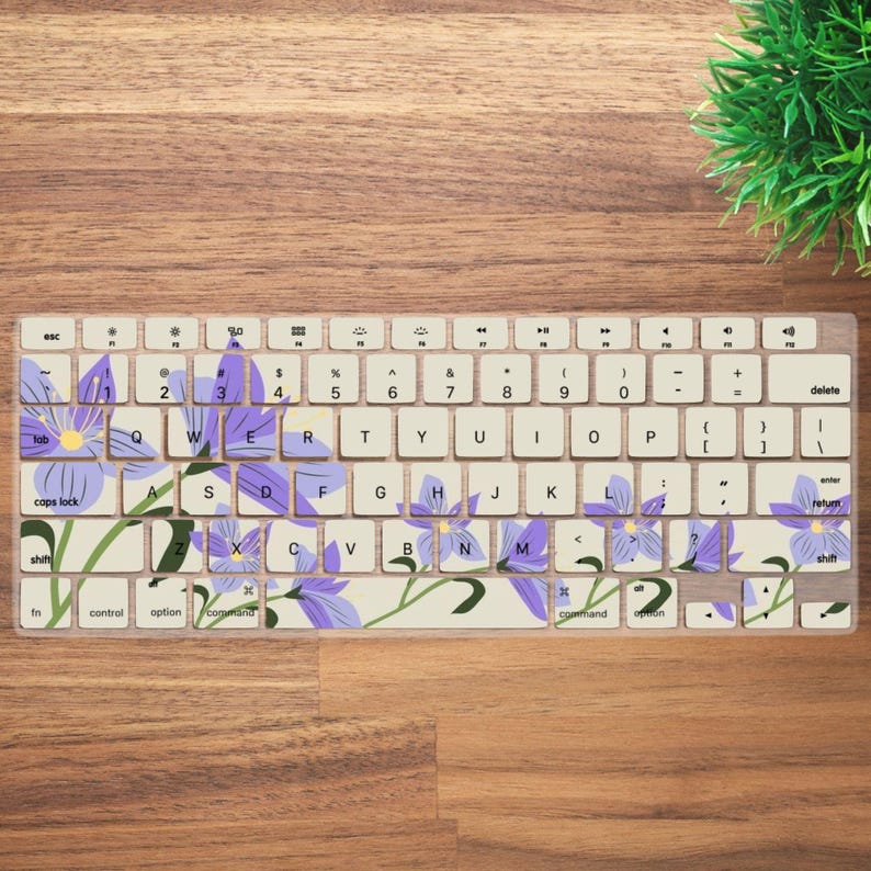 Floral Keyboard Cover for MacBook Pro 13 14 16 Inch, MacBook Air 13 15 ...