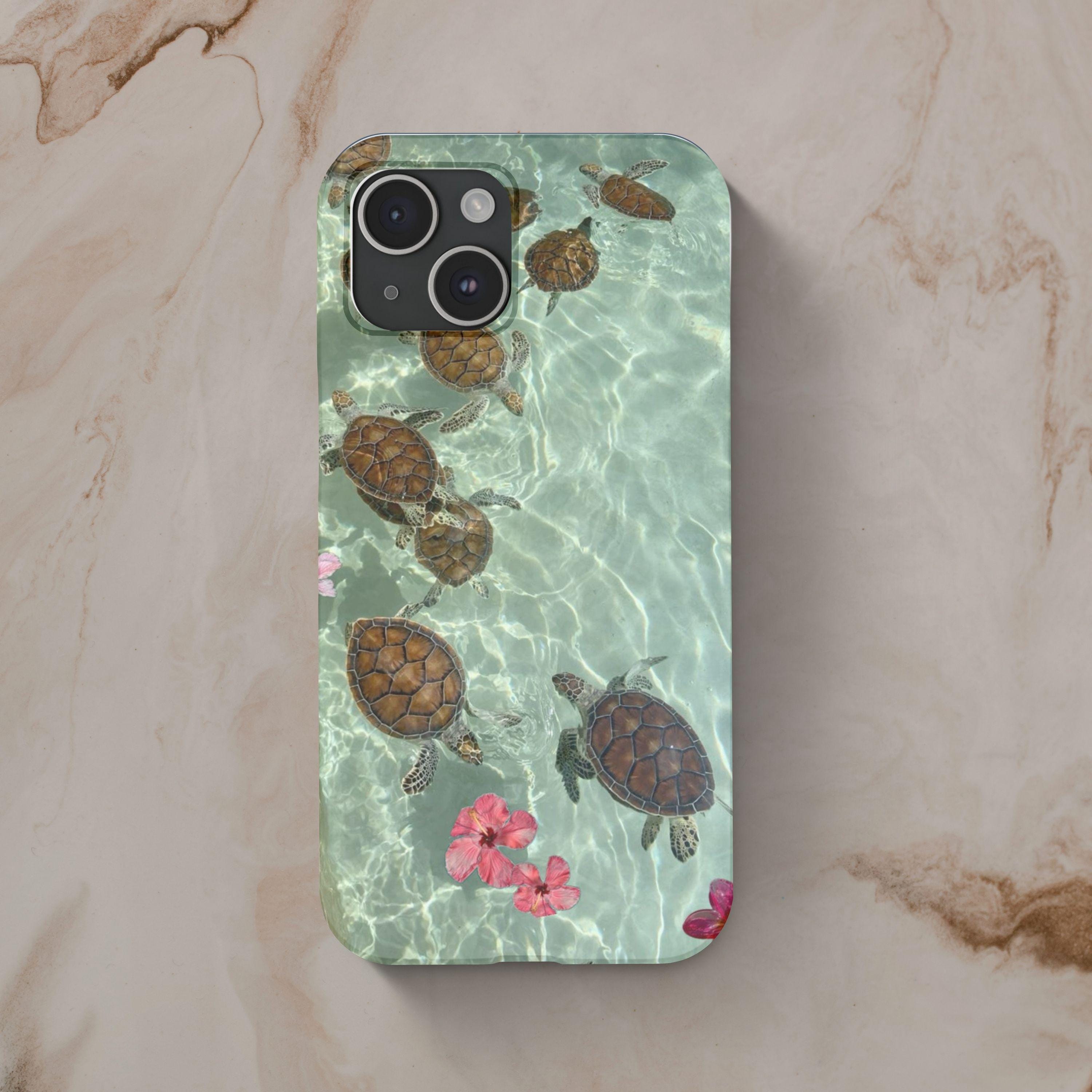 Ospavbinez Summer Vibe U2013 Coque Esthétique Compatible Avec IPhone 13 Pro Max, Coque De Protection Motif Tortue De Mer, Noix De Coco Pour IPhone 13 Pro