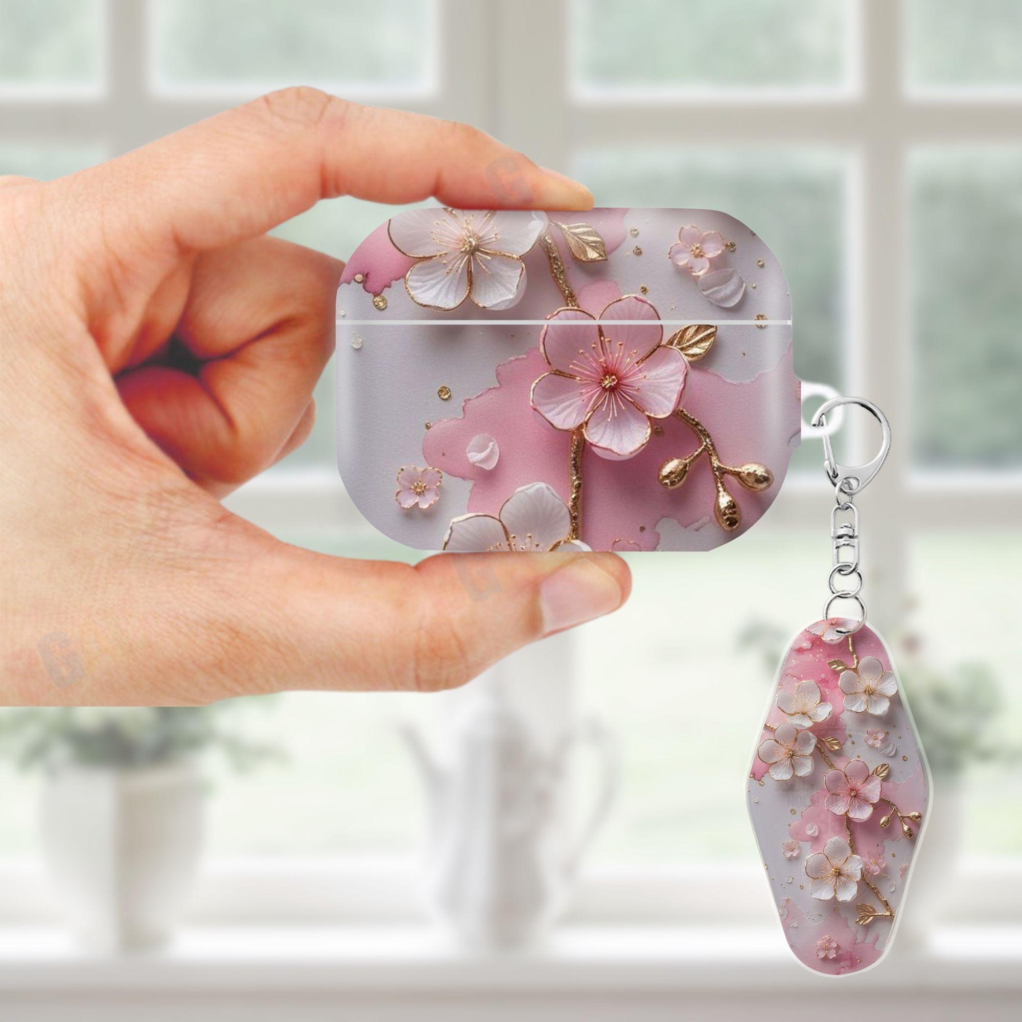 小*春様 AirPods Pro Floral Cherry Blossom Airpods Case for Airpods Pro 3 2 1, Airpods
