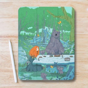 Brave Girl Aesthetic iPad Case w Pen Slot, Trifold Stand iPad Flip Case for iPad Pro 13 12.9 11, iPad Air 11 13", Air 6 5, iPad Mini