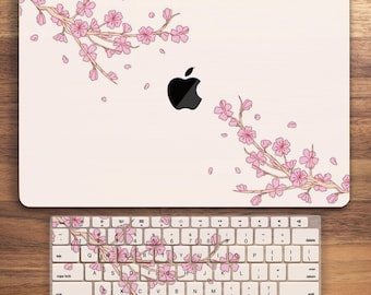 Sakura Cherry Blossom MacBook Skin, Pink Laptop Decal, 3M Vinyl - Etsy