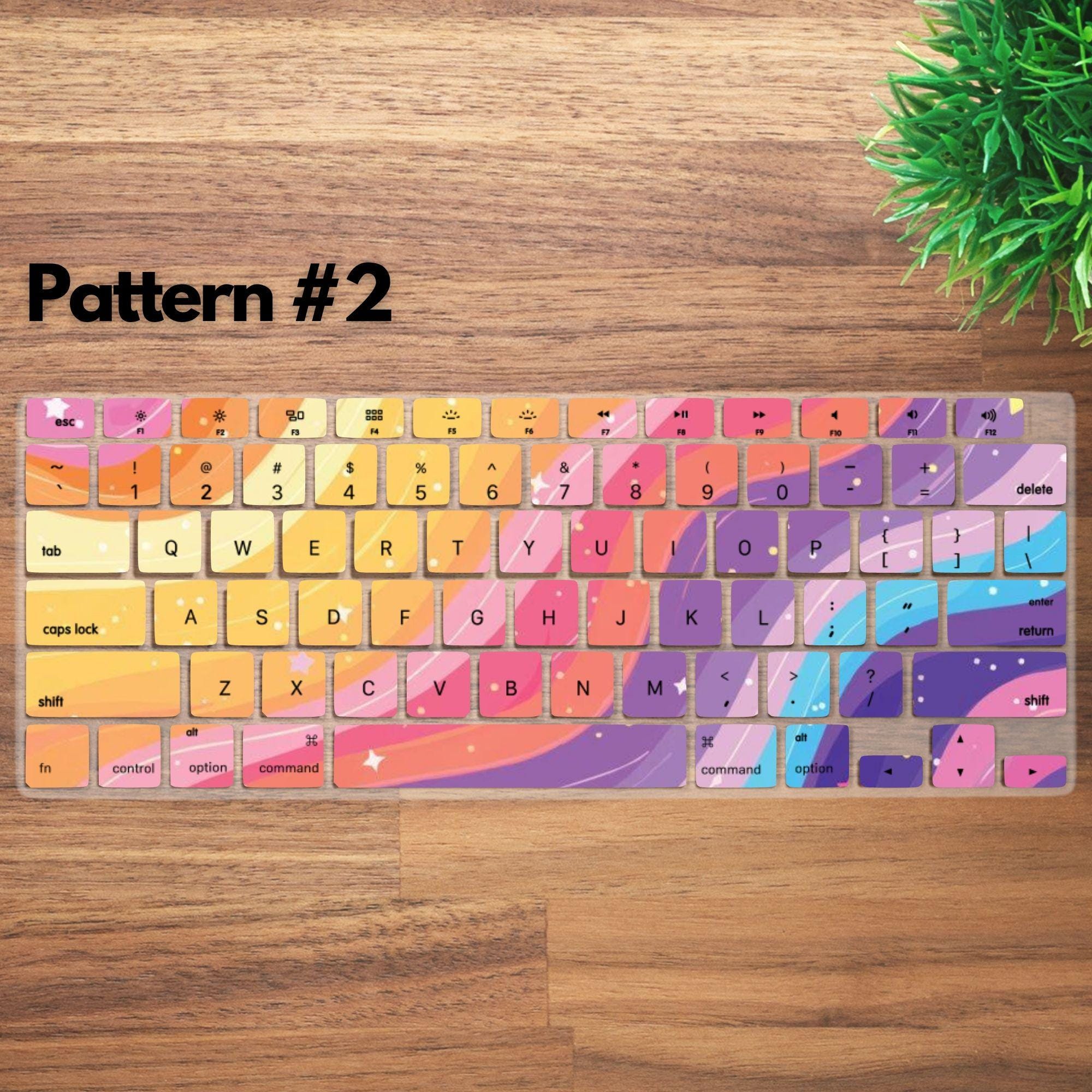 Abstract Colorful Wave Keyboard Cover for MacBook Neo, MacBook Air ...